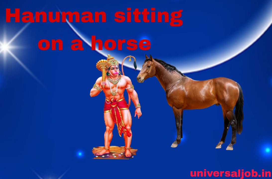 Story of Hanuman sitting on a horse